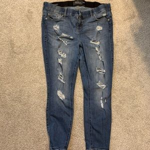 Torrid Bombshell Distressed Skinny Jeans